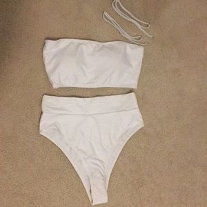 white bikini set